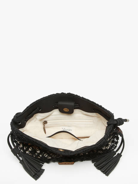 Cross Body Tas Tanaisie Uit Gevlochten Jute Woomen Zwart tanaisie WTAN07 ander zicht 3